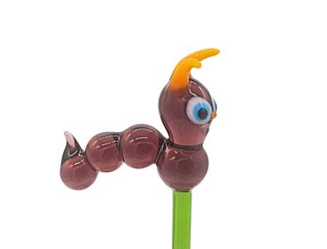 Pflanzenstecker, Raupe (lila)